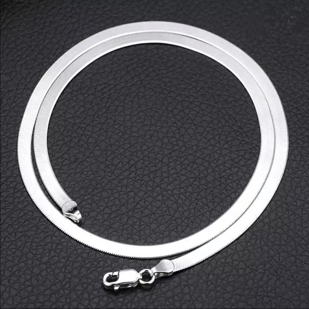 New 925 Silver Men&Women 4mm Snake Necklace - Picture 2 of 10